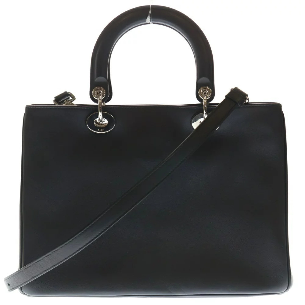 Christian Dior Paradise Diorissimo Bag Handbag Shoulder Black Leather - Picture 2 of 6
